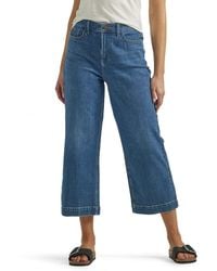 Lee Jeans - Legendary High Rise Wide Leg Crop Capri Jean - Lyst