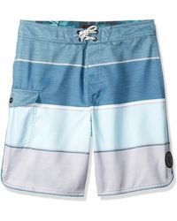 Rip Curl Boys 24 Red White Black Blue Stripe Covine Surf Swim Board Shorts NWT