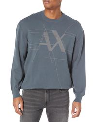 Emporio Armani - A | X Armani Exchange Cotton Rayon Pullover Logo Sweater - Lyst
