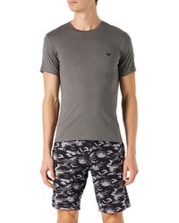 Emporio Armani - Pattern Mix T-shirt And Shorts Pyjama Set - Lyst