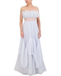 BCBGMAXAZRIA - S Strapless Sweetheart Neck Evening Maxi With Tiered Ruffle Skirt Dress - Lyst