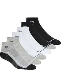 DKNY - 6 Pack High Quarter Crew Socks - Lyst