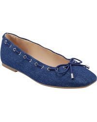 Marc Fisher - Letizia 2 Bow Denim Ballet Flats - Lyst