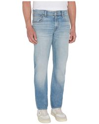 7 For All Mankind - The Straight Leg Waterfall Jeans - Lyst