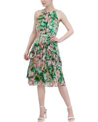 BCBGMAXAZRIA - Sleeveless Halter Neck Tiered Ruffle Maxi Dress - Lyst