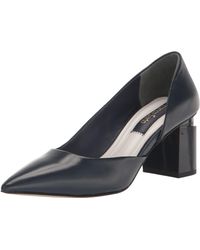 Franco Sarto - S Lucy Pump Navy Leather 6 M - Lyst