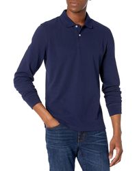 Amazon Essentials - Slim Fit Piqué Polo Met Lange Mouwen - Lyst