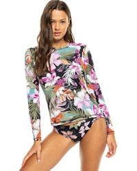 Roxy - Sea Skippin Upf 50 Long Sleeve Rashguard Rash Guard Shirt - Lyst