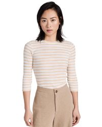 Vince - S Striped 3/4 Slv Crew - Lyst