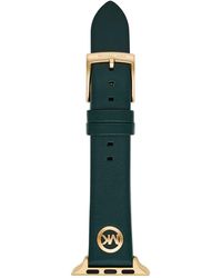 Michael Kors - Green Leather Band For Apple Watch® - Lyst