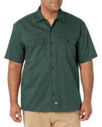 Dickies - Big-tall Short-sleeve Work Shirt,lincoln Green,4x - Lyst