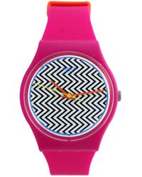 Swatch - Pink Fuzz -Armbanduhr - Lyst