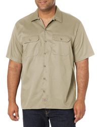 Dickies - Mens Short-sleeve Flex Twill Work Button Down Shirts - Lyst