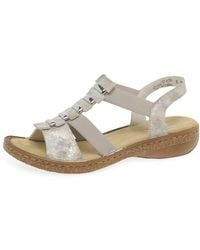Rieker - Trim s Sling Back Sandals 39 Rose Metallic - Lyst