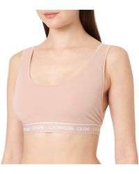 Calvin Klein - Unlined Bralette - Everyday Comfort - Pull On - S Bra - Underwear For - Clay - Lyst