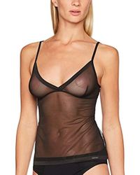 Calvin Klein Camisole Camicia da Notte, Nero (Black 001), 34 (Taglia Produttore: X-Small) Donna