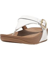 Fitflop - S Lulu Adjustable Leather Toe Post Sandals - Lyst