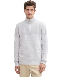 Tom Tailor - Troyer Strickpullover mit Wollanteil - Lyst