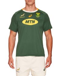 Asics - S South Africa Springboks 2019/20 Home Supporters Rugby T-shirt Tee Top Green - Lyst