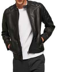 Pepe Jeans - Cooper Leather Jacket - Lyst