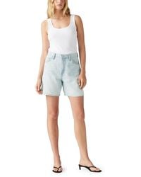 Levi's - High Rise Baggy Linen Denim Shorts Luxury Trip Short Blue 30 - Lyst