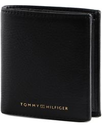 Tommy Hilfiger - Portemonnaie TH Premium Leather Trifold Klein - Lyst