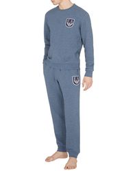 Emporio Armani - Shield Logo Terry Sweater And Trouser - Lyst