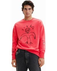 Desigual - Embroidered Bird Sweatshirt - Lyst