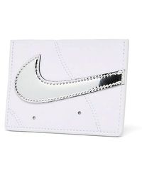 Nike - Icon Air Force 1 Card Wallet Portefeuilles Cartes Crédit Permis Cartes Metallic Silver - Lyst