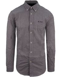 Ben Sherman - Checkered Cotton Oxford Long Sleeve Wine S Shirt 0064715 580/wine - Lyst