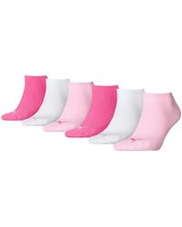 PUMA Unisex Sneaker Socken Kurzsocken Sportsocken 261080001 6 Paar - Pink