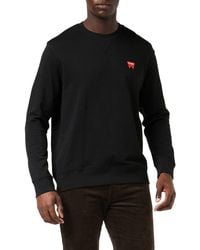 Wrangler - Sign Off Crew Black Sweatshirt - Lyst