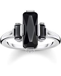 Thomas Sabo - Ring Schwarze Steine 925 Sterlingsilber TR2267-641-11-54 - Lyst