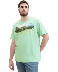 Tom Tailor - Plussize Basic Crew-Neck T-Shirt mit Foto-Print - Lyst