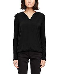 S.oliver RED Label Tunikashirt mit Satinfront - Schwarz