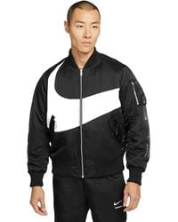 Nike - Sportswear Swoosh Reversable Bomber Synthetic-fill Therma-fit Jacket Coat Dr7020 - Lyst