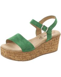 S.oliver - Sandalen mit Keilabsatz aus Leder Sommer - Lyst
