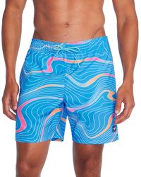 Speedo Herren Badehose Mid Length Redondo – Bedruckt, UPF 50+, Mit Netzeinsatz, 4-Way-Stretch