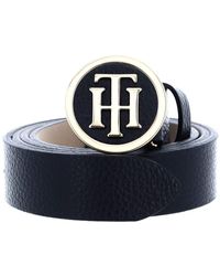 Tommy Hilfiger - Gürtel TH Round Buckle Belt 3.0 Ledergürtel - Lyst
