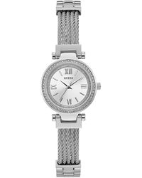Guess - Damen Analog Quarz Uhr mit Edelstahl Armband W1009L1 - Lyst