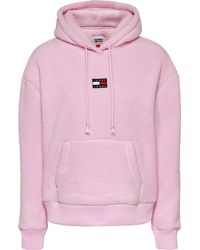 Tommy Hilfiger - Kapuzenpullover TJW Center Badge Fleece Hoodie French Orchid rosa - S - Lyst