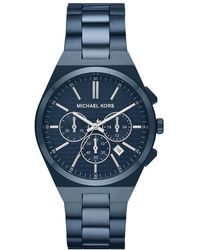 Michael Kors - Orologio Lennox oversize blu - Lyst
