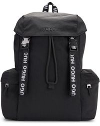 HUGO - Rucksack mit Überschlag und Logo-Webband - Lyst