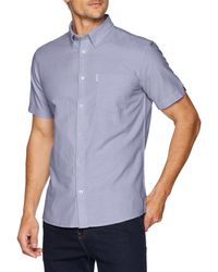 Ben Sherman Ss Core Oxford Shirt Casual - Blue