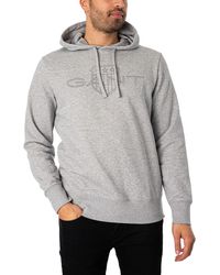 GANT - Graphic Logo Pullover Hoodie - Lyst