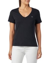 GANT - Reg Shield Ss V-neck T-shirt T-shirt - Lyst
