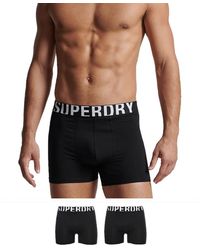 Superdry - Boxer Dual Logo Double Pack Shorts - Lyst
