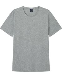 Springfield - Camiseta de Lycra con Cuello Redondo básica Slim fit - Lyst