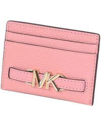 Michael Kors - Reed Large Pebbled Leather Card Case in Primrose - Lyst