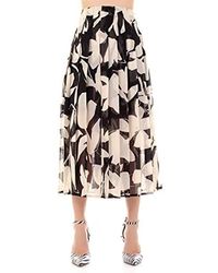 Calvin Klein Gonna Fiori da Donna Bold Floral-Black/Macadamia,K201783 - Nero